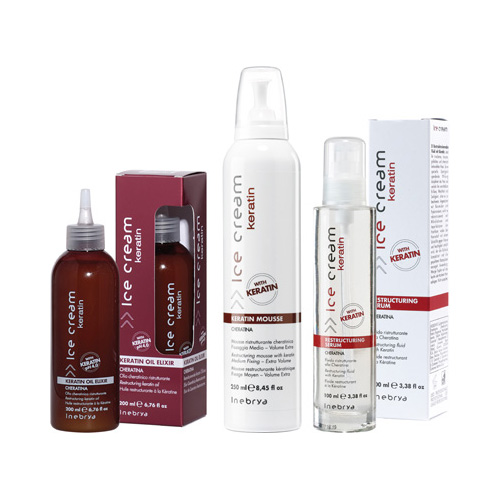 ISKREM KERATIN - mousse, serum, olje elixir - INEBRYA